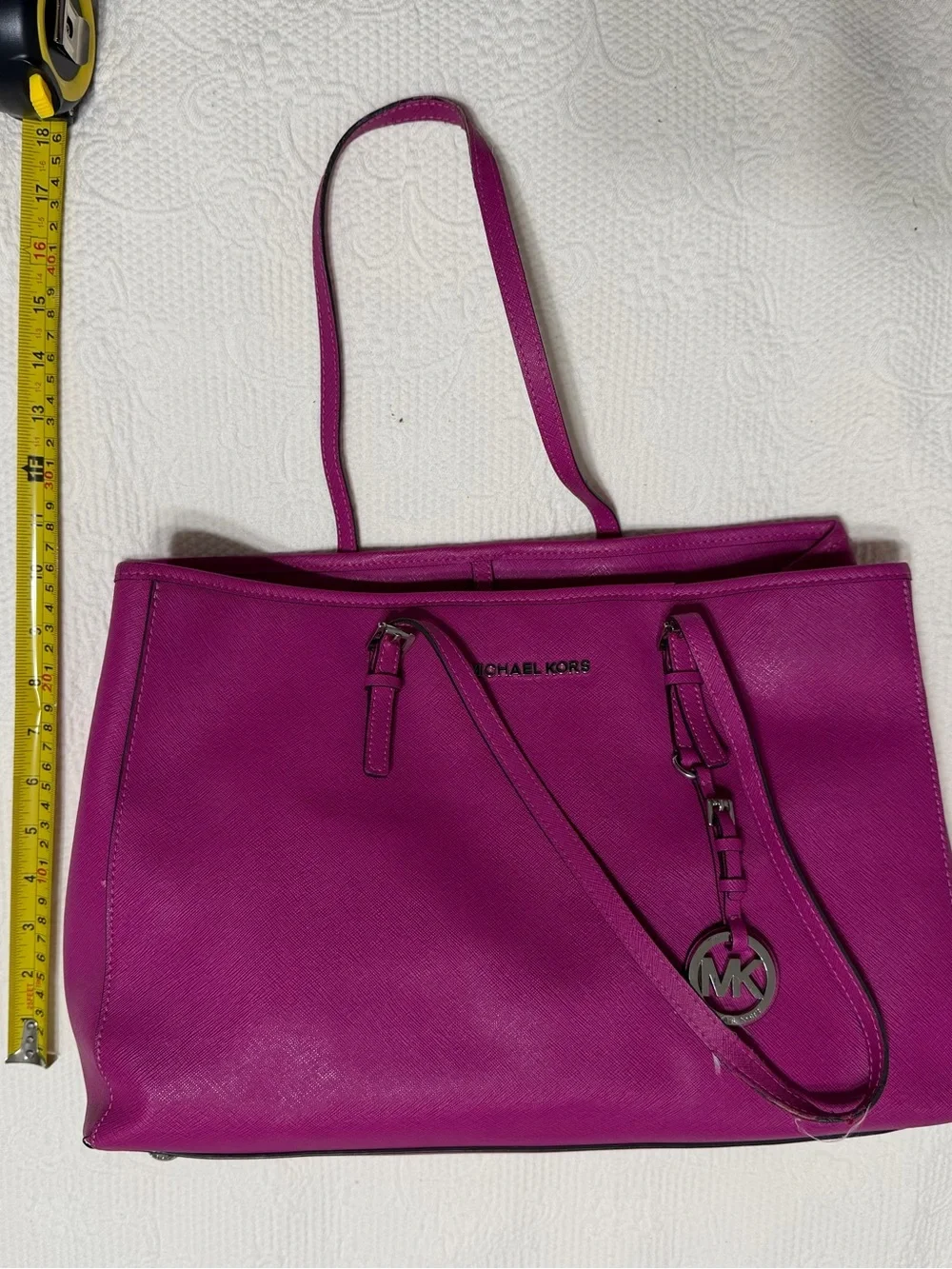 Michael Kors Fuchsia Saffiano Leather Tote